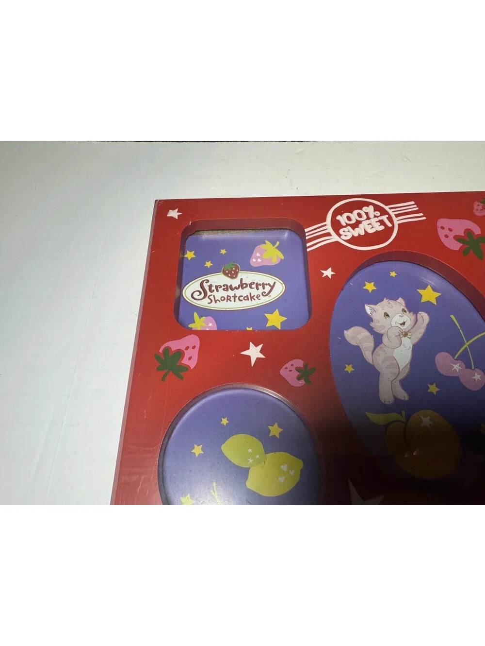 Vintage Strawberry Shortcake Picture Frame 5 Small Photos Red 2008 - 9.5x7
